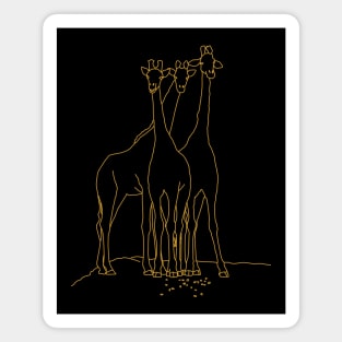 Giraffe Line Art Magnet